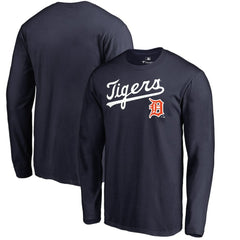 Detroit Tigers Cooperstown Collection Wahconah Long Sleeve T-Shirt Navy