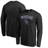 Colorado Rockies Team Lockup Long Sleeve T-Shirt Black