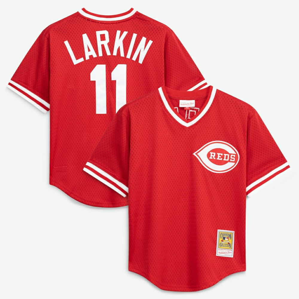 Barry Larkin Cincinnati Reds Authentic Batting Practice Jersey Red