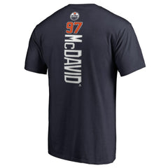 Connor McDavid Edmonton Oilers Backer Name & Number T-Shirt - Navy T-shirts