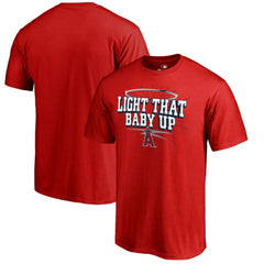 Los Angeles Angels Hometown Collection Light That Baby Up T-Shirt Red