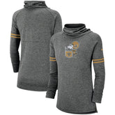 New Orleans Saints Women's Historic Marks Long Sleeve Tri-Blend Funnel Sweatshirt - Black cheap