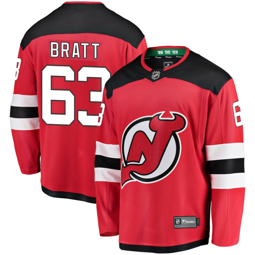 Jesper Bratt New Jersey Devils Fanatics Home Breakaway Player Jersey - Red Jerseys