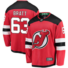 Jesper Bratt New Jersey Devils Fanatics Home Breakaway Player Jersey - Red Jerseys