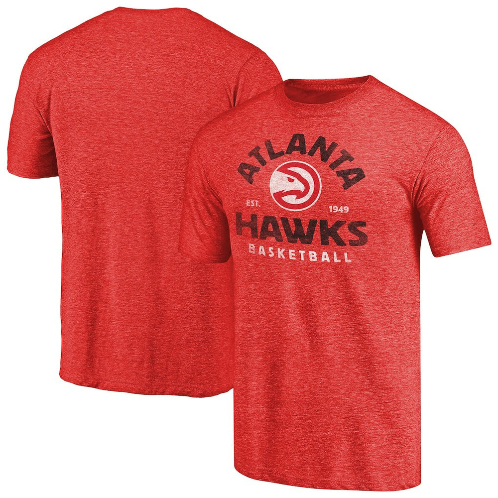 Atlanta Hawks Vintage Arch Tri-Blend T-Shirt - Red shop