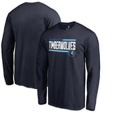 Minnesota Timberwolves Onside Stripe Long Sleeve T-Shirt - Navy on sale