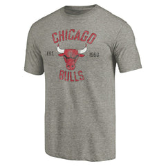 Chicago Bulls Team Heritage Tri-Blend T-Shirt sale - Gray outlet