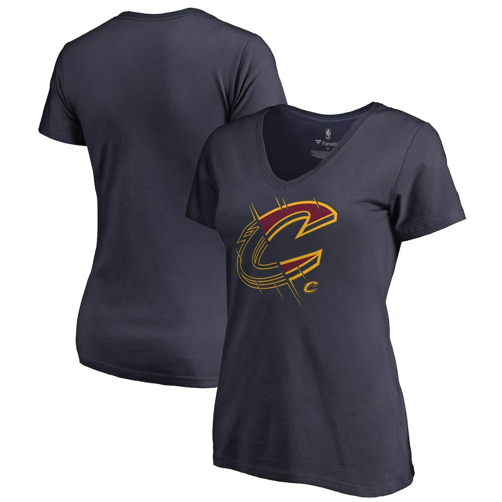 Cleveland Cavaliers Women's X-Ray Slim Fit V-Neck T-Shirt sale - Navy for sale