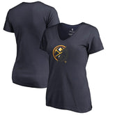 Denver Nuggets Women's X-Ray Slim Fit V-Neck T-Shirt sale - Navy discount