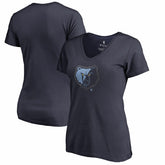 Memphis Grizzlies Women's X-Ray Slim Fit V-Neck T-Shirt - Navy for sale