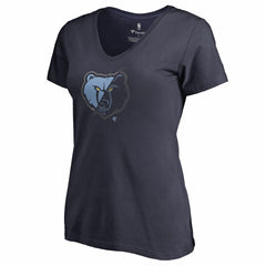 Memphis Grizzlies Women's X-Ray Slim Fit V-Neck T-Shirt - Navy for sale