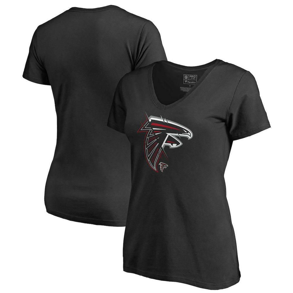 Atlanta Falcons Women's X-Ray Slim Fit V-Neck T-Shirt - Black cheap