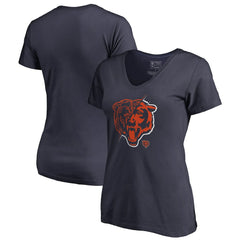 Chicago Bears Women's X-Ray Slim Fit V-Neck T-Shirt - Navy sale