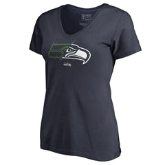 Seattle Seahawks Women's X-Ray V-Neck T-Shirt - Navy cheap