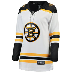 Boston Bruins Fanatics Women's Away Breakaway Jersey - White Jerseys