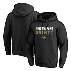 New Orleans Saints Iconic Collection Fade Out Pullover Hoodie - Black outlet