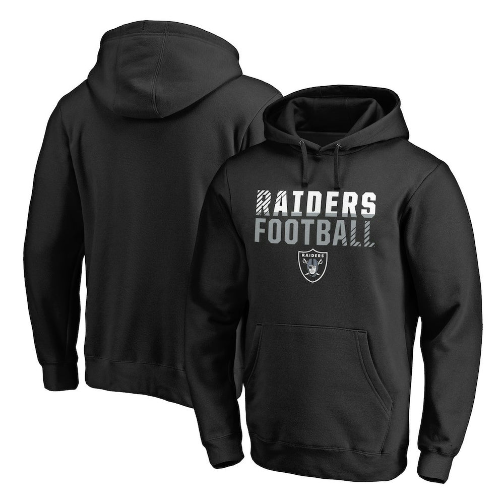 Las Vegas Raiders Iconic Collection Fade Out Pullover Hoodie - Black outlet