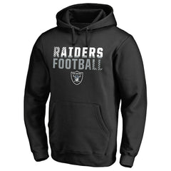 Las Vegas Raiders Iconic Collection Fade Out Pullover Hoodie - Black outlet