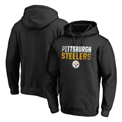 Pittsburgh Steelers Iconic Collection Fade Out Pullover Hoodie - Black sale