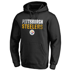 Pittsburgh Steelers Iconic Collection Fade Out Pullover Hoodie - Black sale