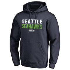 Seattle Seahawks Iconic Collection Fade Out Pullover Hoodie - College Navy sale