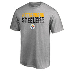 Pittsburgh Steelers Iconic Collection Fade Out T-Shirt II - Heather Gray on sale