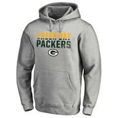 Green Bay Packers Iconic Collection Fade Out Pullover Hoodie - Ash sale