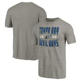 Tampa Bay Rays Cooperstown Collection Antique Stack Tri-Blend T-Shirt Gray