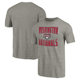 Washington Nationals Cooperstown Collection Antique Stack Tri-Blend T-Shirt Gray
