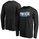 Carolina Panthers Iconic Collection On Side Stripe Long Sleeve T-Shirt - Black on sale