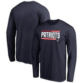 New England Patriots Iconic Collection On Side Stripe Long Sleeve T-Shirt - Navy discount