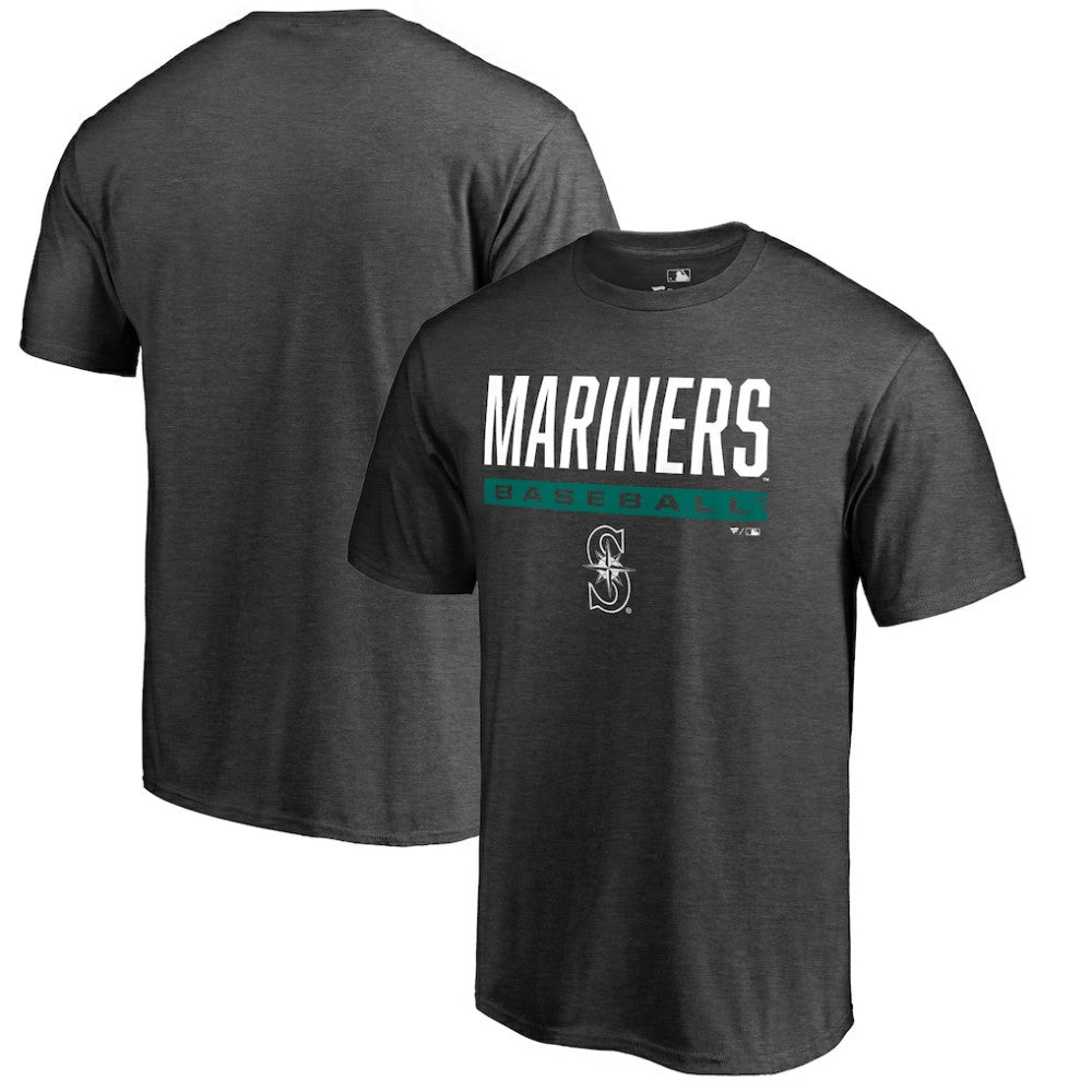 Seattle Mariners Win Stripe T-Shirt Ash