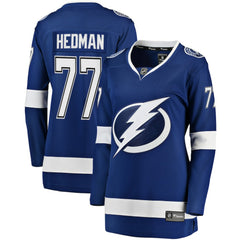 Victor Hedman Tampa Bay Lightning Fanatics Women's Home Breakaway Jersey - Blue Jerseys