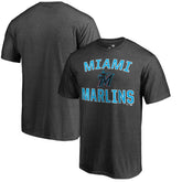 Miami Marlins Core Basics Victory Arch T-Shirt Heathered Gray
