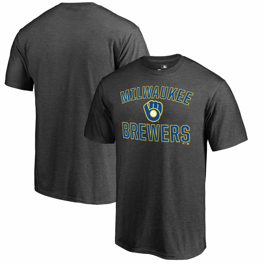 Milwaukee Brewers Core Basics Victory Arch T-Shirt Heathered Gray