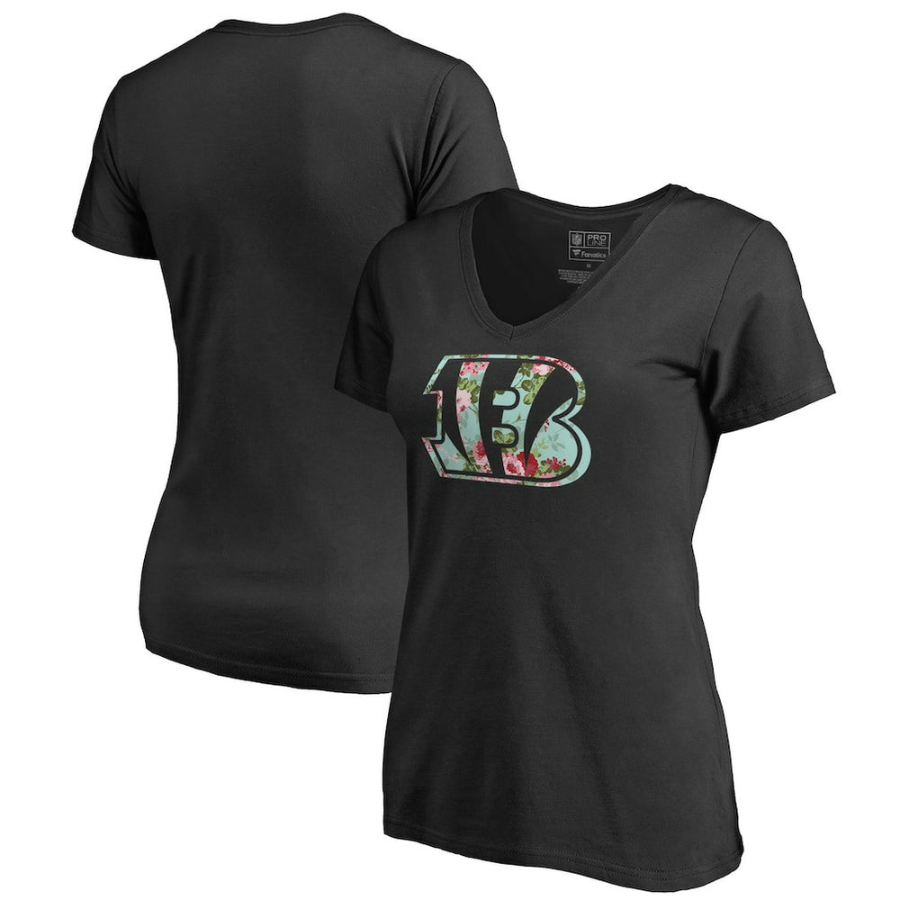 Cincinnati Bengals Women's Lovely V-Neck T-Shirt - Black discount