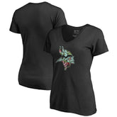Minnesota Vikings Women's Lovely V-Neck T-Shirt - Black discount