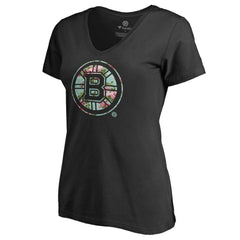 Boston Bruins Women's Lovely V-Neck T-Shirt - Black T-shirts
