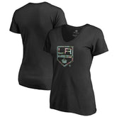 Los Angeles Kings Women's Lovely V-Neck T-Shirt - Black T-shirts