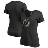 New Jersey Devils Women's Lovely V-Neck T-Shirt - Black T-shirts