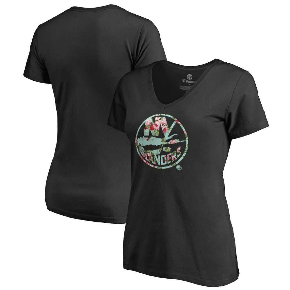 New York Islanders Women's Lovely V-Neck T-Shirt - Black T-shirts