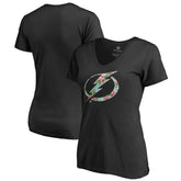 Tampa Bay Lightning Women's Lovely V-Neck T-Shirt - Black T-shirts