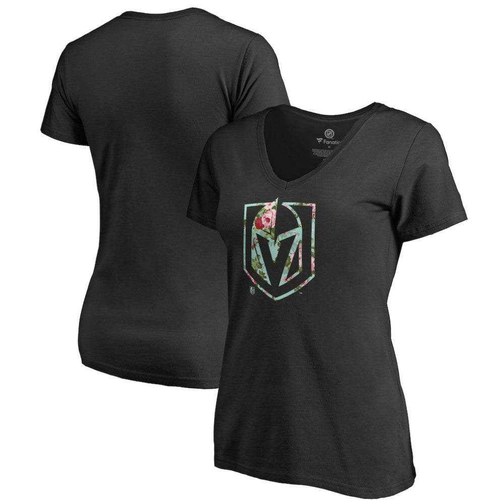 Vegas Golden Knights Women's Lovely V-Neck T-Shirt - Black T-shirts