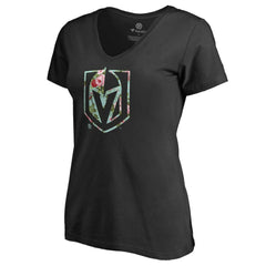 Vegas Golden Knights Women's Lovely V-Neck T-Shirt - Black T-shirts