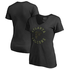 Atlanta Falcons Women's Camo Collection Liberty V-Neck T-Shirt - Black cheap