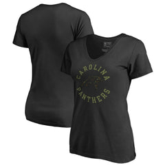 Carolina Panthers Women's Camo Collection Liberty V-Neck T-Shirt - Black sale