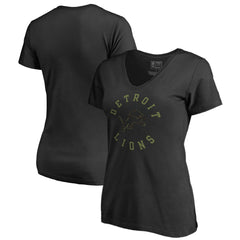 Detroit Lions Women's Camo Collection Liberty V-Neck T-Shirt - Black cheap