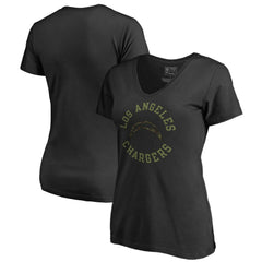Los Angeles Chargers Women's Camo Collection Liberty V-Neck T-Shirt - Black sale