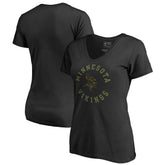 Minnesota Vikings Women's Camo Collection Liberty V-Neck T-Shirt - Black discount
