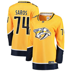 Juuse Saros Nashville Predators Fanatics Women's Breakaway Player Jersey - Gold Jerseys